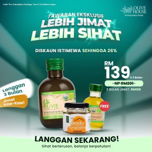 [SUBSRIPTION] Olivie Plus 30X 250ml & Madu Kyrgyzstan 50ml [PERCUMA Olivie Plus 30X 50ml]