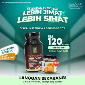 [SUBSRIPTION] Tocotrienols 60pcs [PERCUMA Madu Kyrgyzstan 50ml]